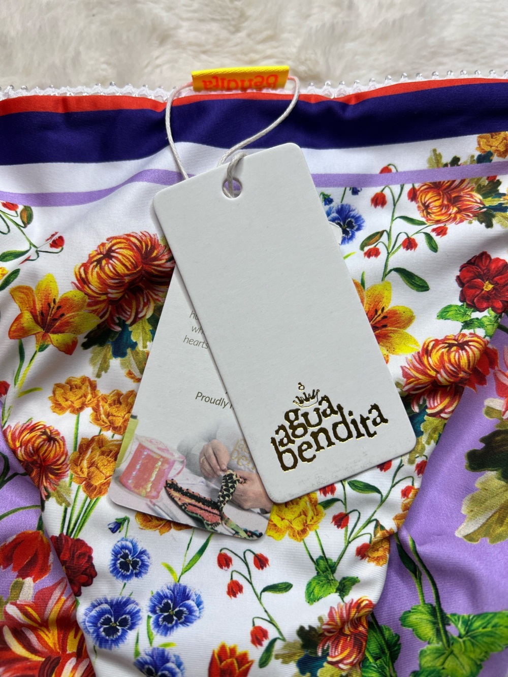 Agua Bendita Alegria Bouk Reversible Floral Bikini Bottoms XL NWT - Picture 9 of 10
